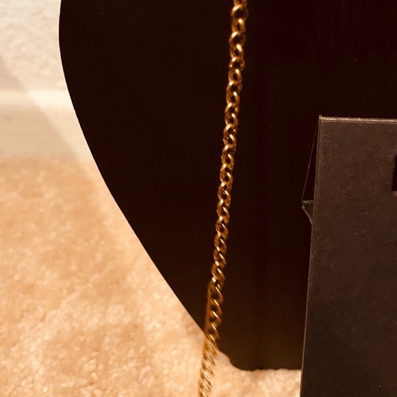 Gold and Pink Y-Shaped Necklace with Oval Elements - Picture 7 of 7